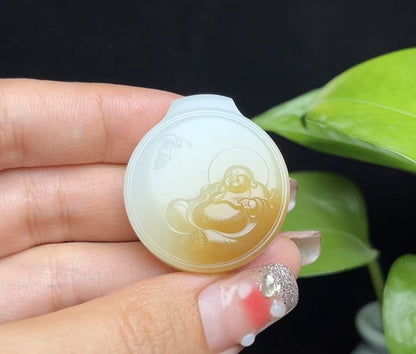 新疆和田玉且末糖白羊脂玉佛公
