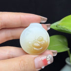 新疆和田玉且末糖白羊脂玉佛公