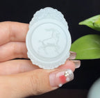 和田羊脂玉生肖羊挂件