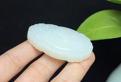 和田羊脂玉生肖羊挂件