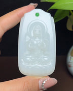高品质和田羊脂玉观音挂件