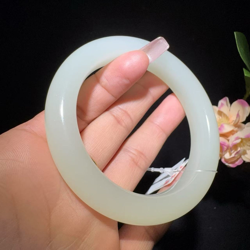 和田玉白玉手镯
