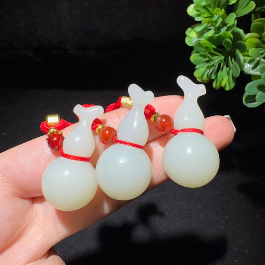 和田玉白玉挂件葫芦