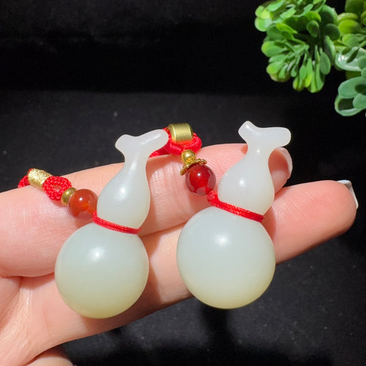 和田玉白玉挂件葫芦