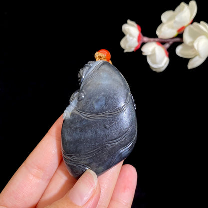 和田玉-青花籽料【挂件】