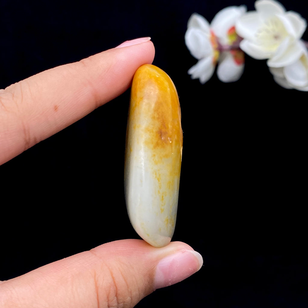 和田玉-聚黄皮青花底籽料挂件