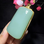 和田玉碧玉金镶玉吊坠（51.3g）