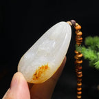 和田玉籽料文殊菩萨挂件