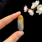 和田玉-聚黄皮青花籽料原石（9克）