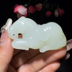 和田玉白玉挂件马到成功（46.9g）