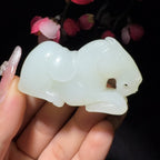 和田玉白玉挂件马到成功（46.9g）