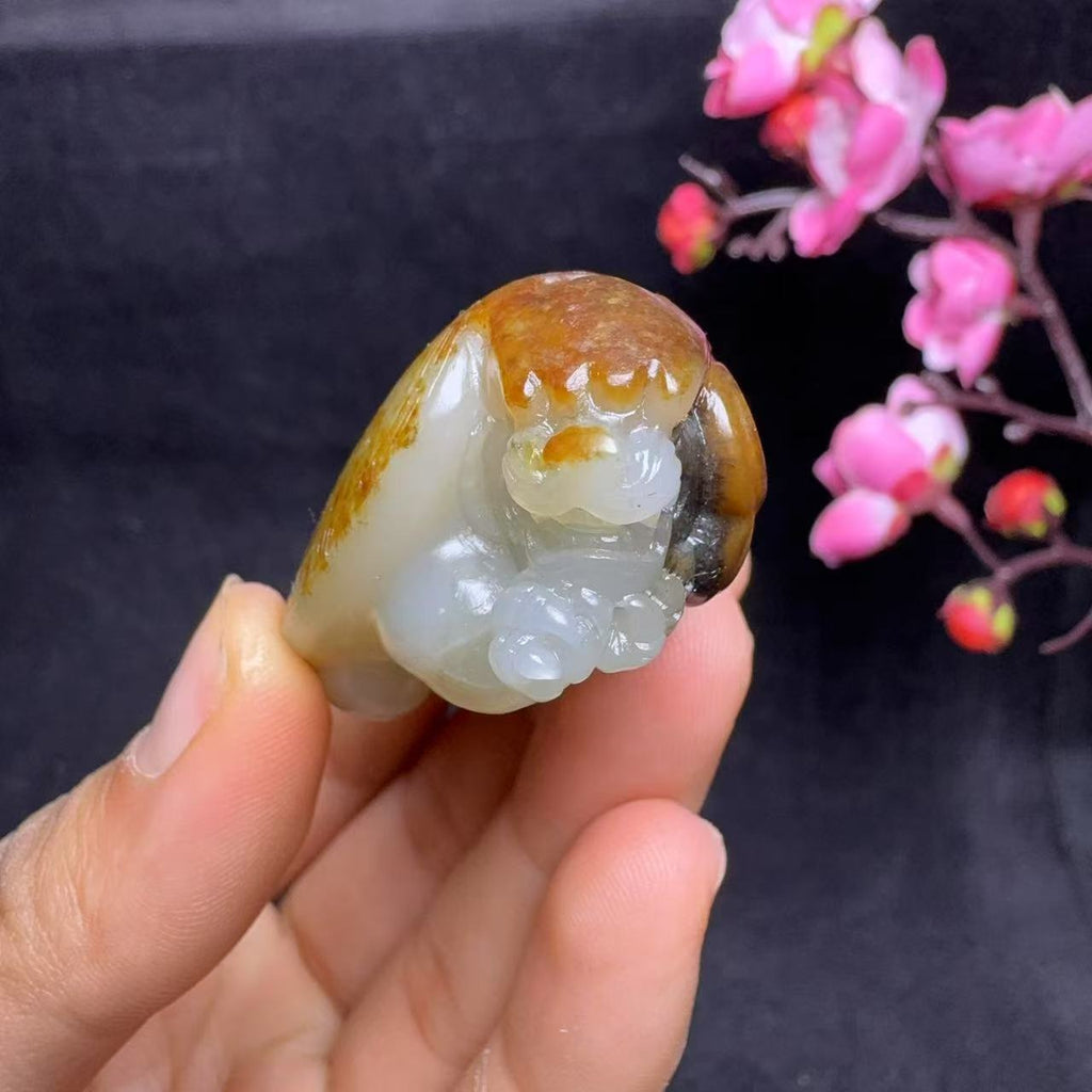 和田玉籽料挂件龙龟手把件（43.4g）