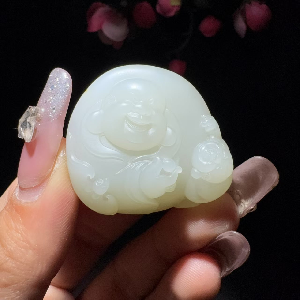 和田玉籽料挂件佛公（25.5g）