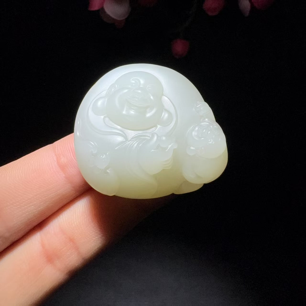 和田玉籽料挂件佛公（25.5g）