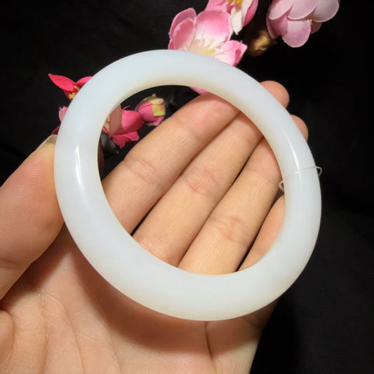 和田玉白玉手镯（51.8g）