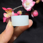 和田玉黑山料白玉扳指（10.5g）