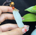 和田玉且末糖羊脂玉观音（25.1g）