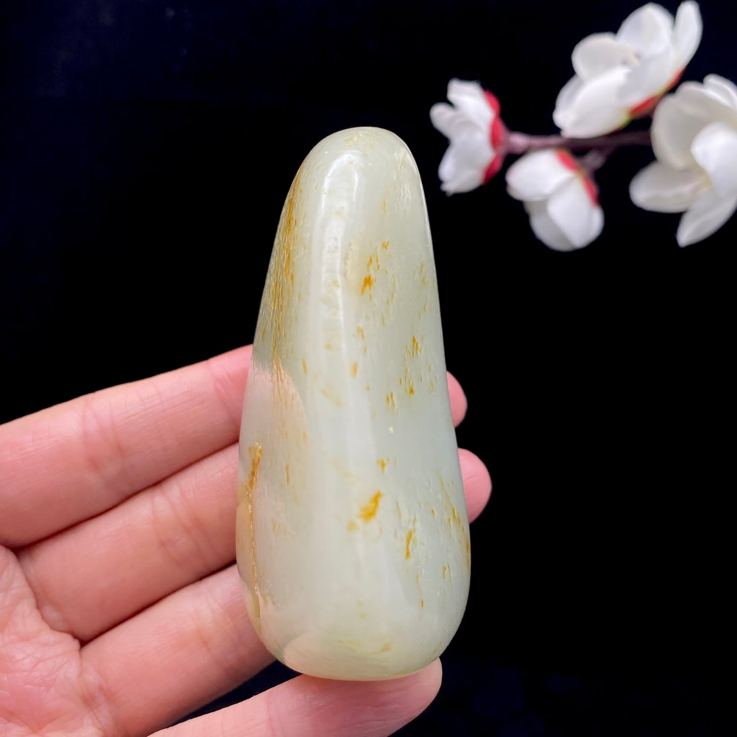 和田玉-洒金皮青白肉籽料原石（170.9克）