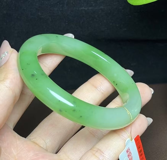 和田玉碧玉翠玉手镯（50.8g）
