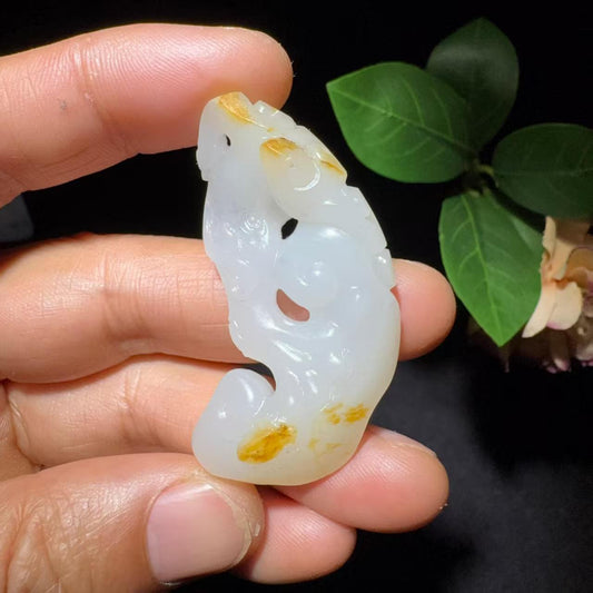 和田玉籽料挂件如意（18.1g）