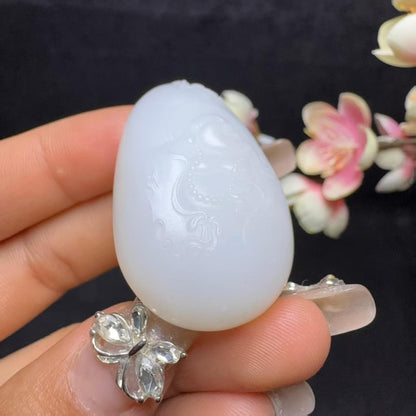 和田玉白玉挂件佛公（30.3g）
