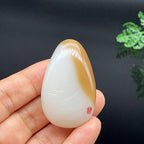 和田玉糖羊脂白玉辈辈封侯猴挂件（28.93g）