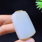 和田玉糖白无事牌（32.2g）
