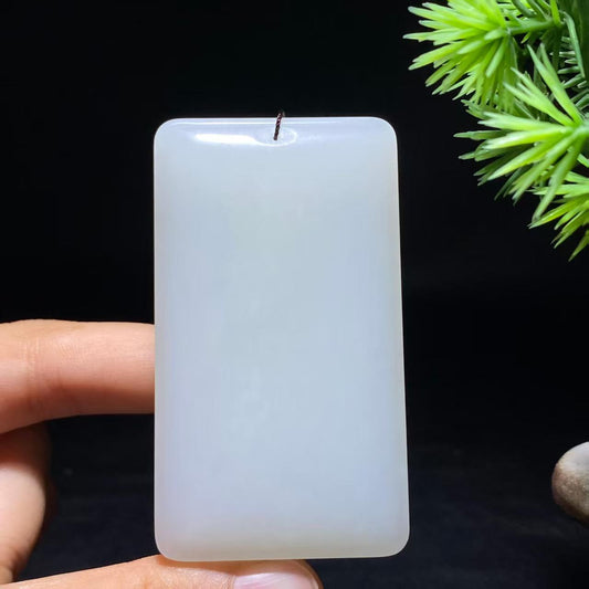 和田玉白玉无事牌（89.3g）