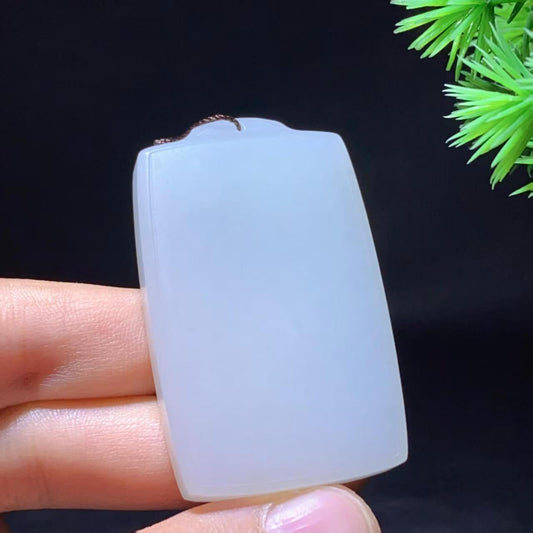 和田玉白玉无事牌（33.5g）