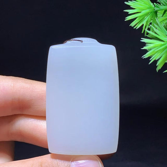 和田玉白玉无事牌（33.5g）