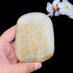 和田玉-洒红皮白肉籽料牌型手把件（197.4克）