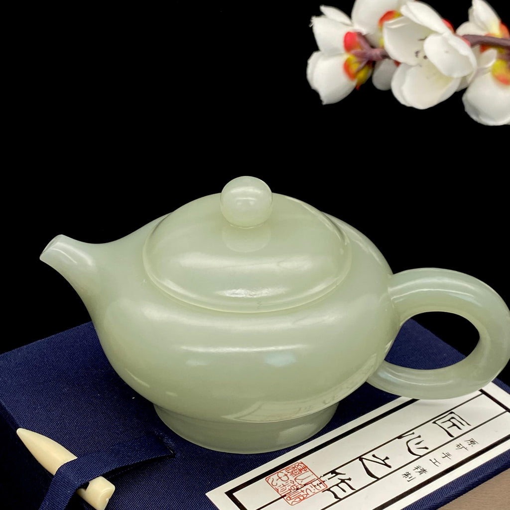 和田玉青白玉【茶壶】（151.2g）