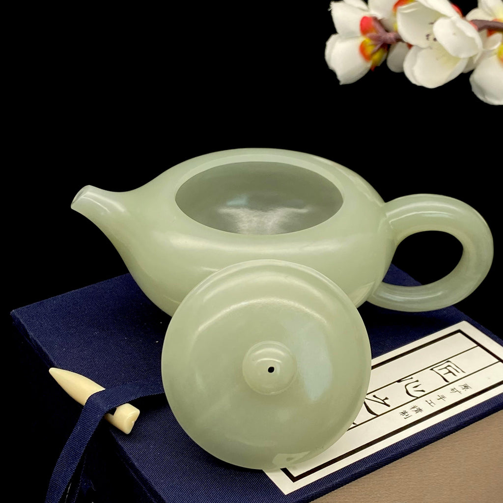 和田玉青白玉【茶壶】（151.2g）