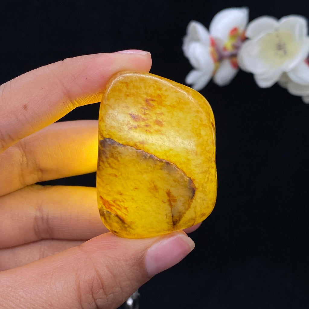 和田玉洒金皮籽料大挂件（77.0g）