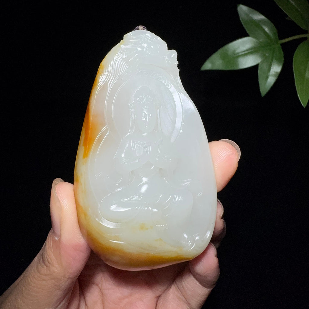 和田玉籽料御龙观音（73.2g）