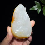 和田玉籽料御龙观音（73.2g）