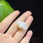 18K金羊脂玉莲花2605050019（8.0g）
