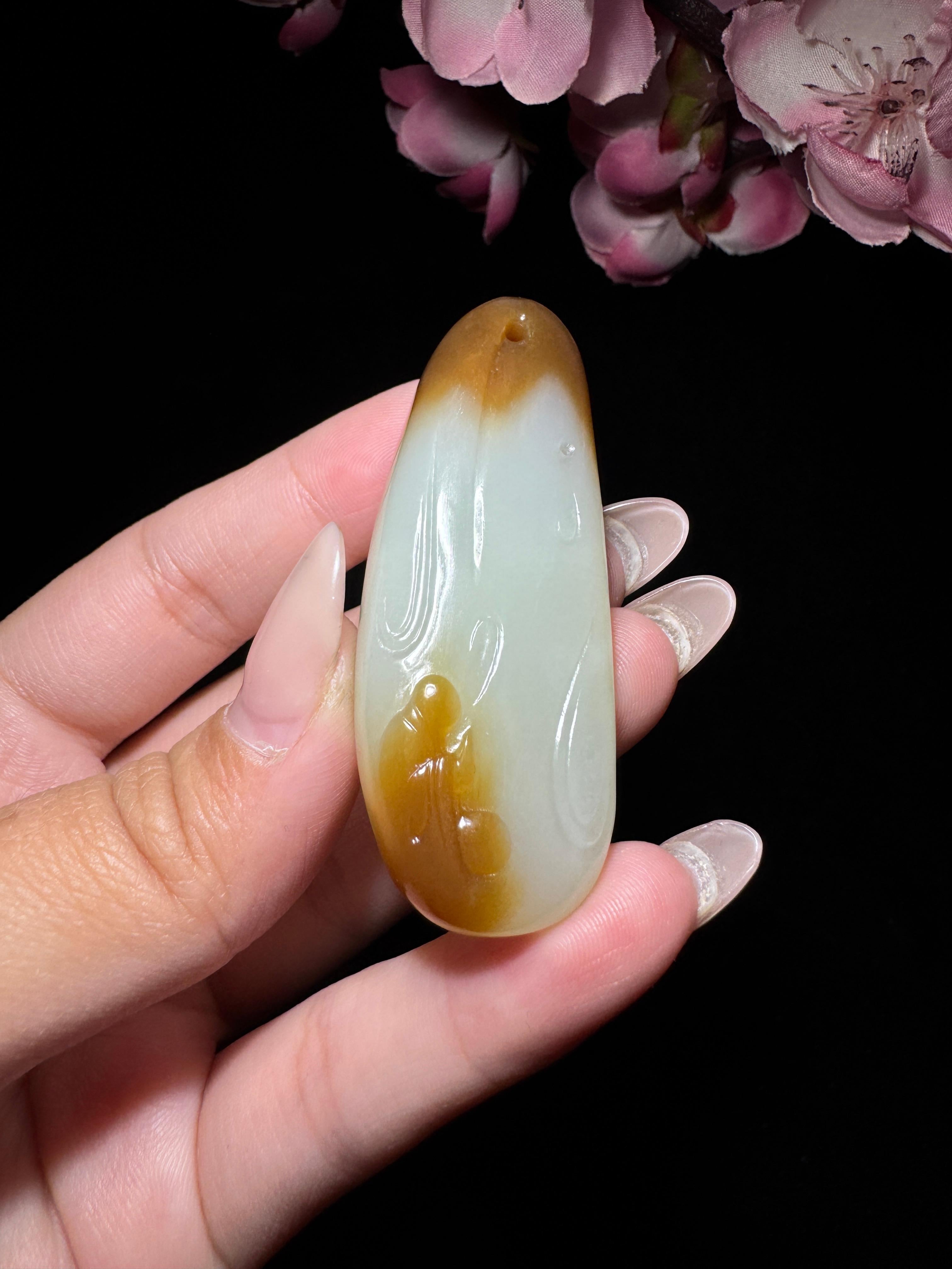 和田玉糖白玉悟道（28.8g）