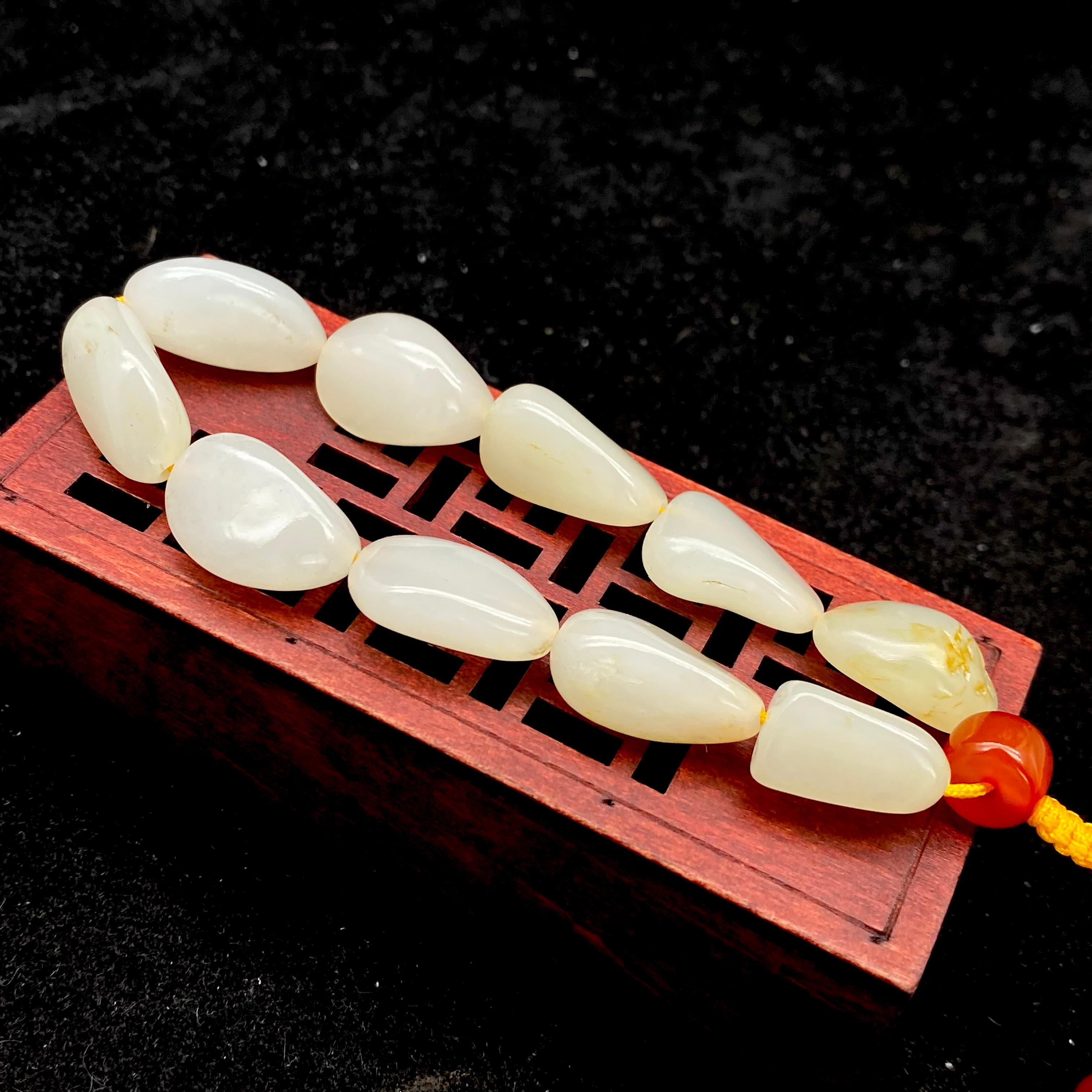 和田玉黄皮【精品手串】（34.7g）