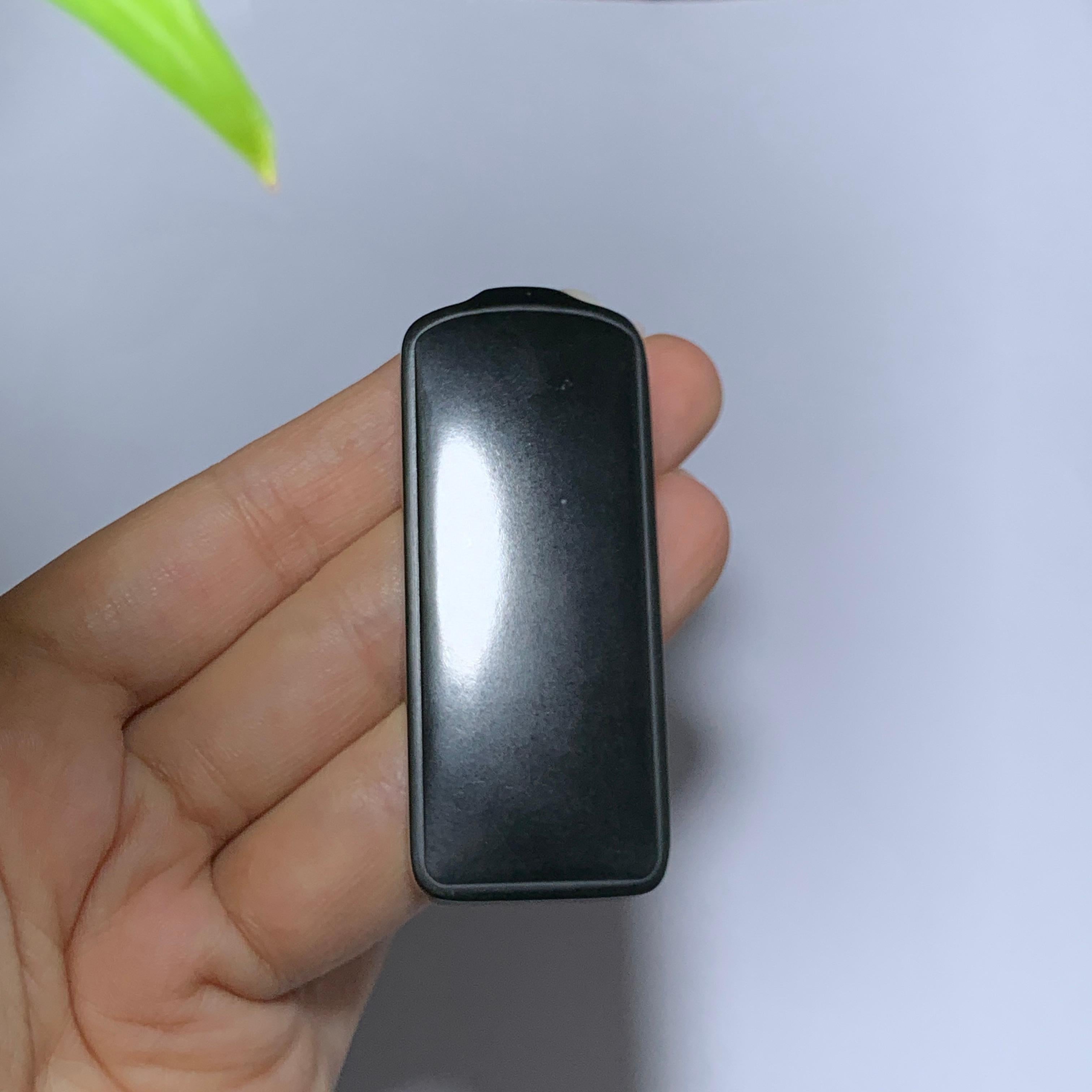 和田籽料黑青无事牌挂件（50.0g）