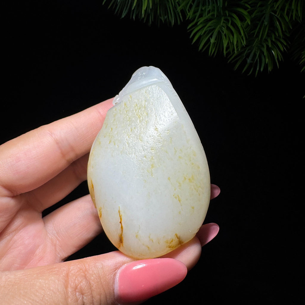 和田玉籽料黄皮关公（100.0g）