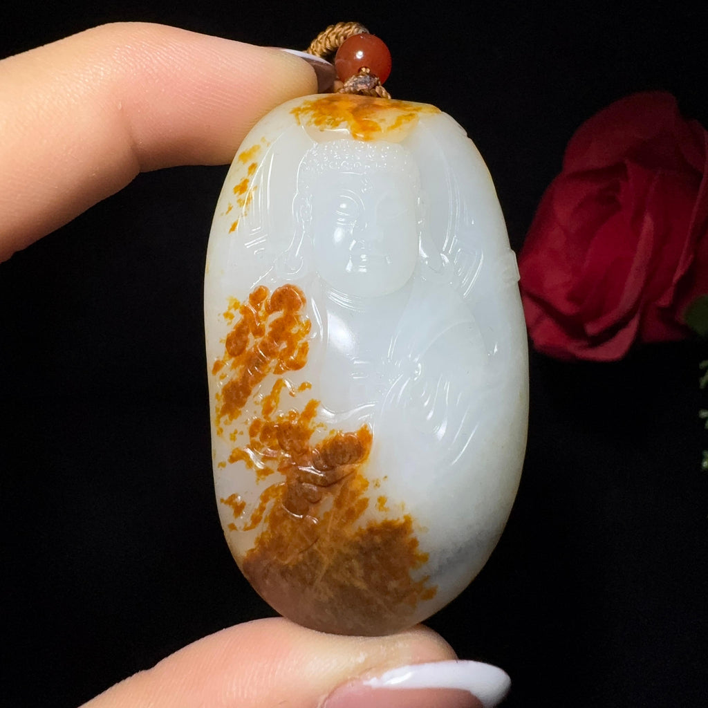 和田玉籽料挂件大日如来（57.8g）