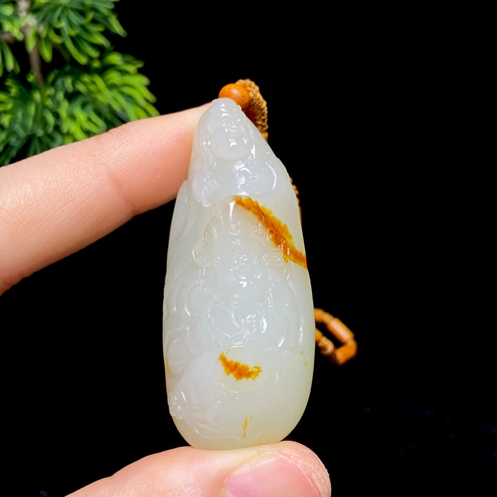 和田玉籽料双财神（29.2g）