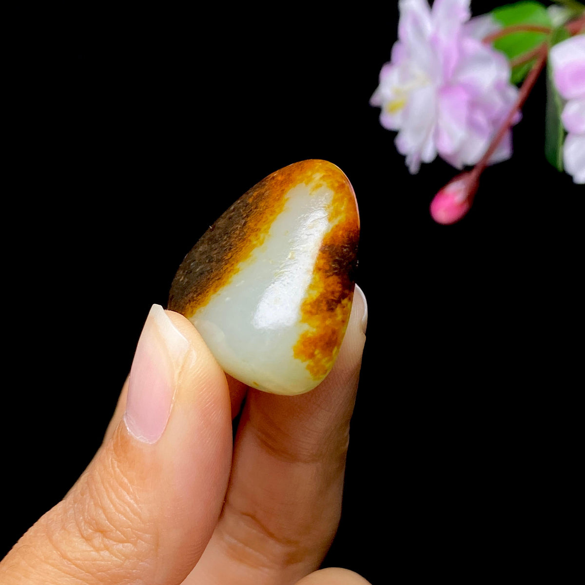 和田玉红皮白肉籽料挂件（13.7g）