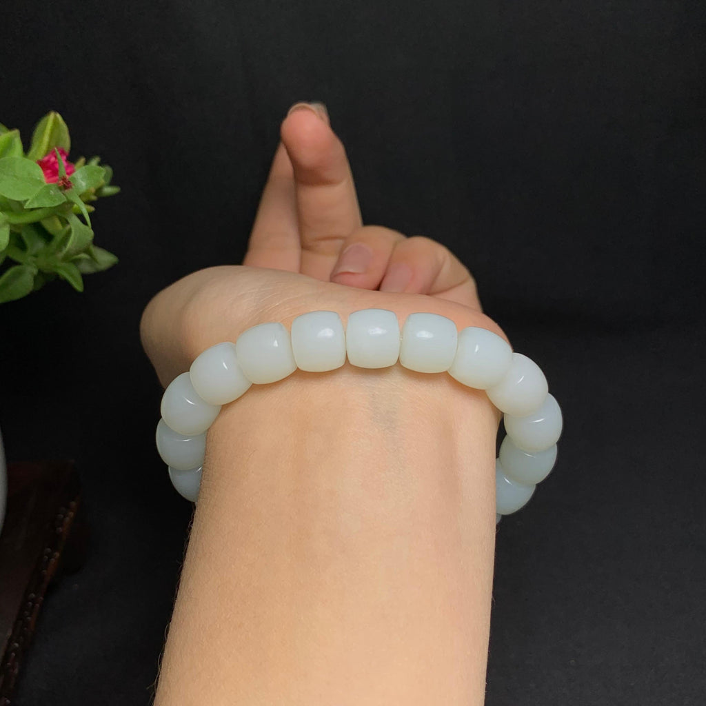 和田山料白玉直切珠手串（44.5g）