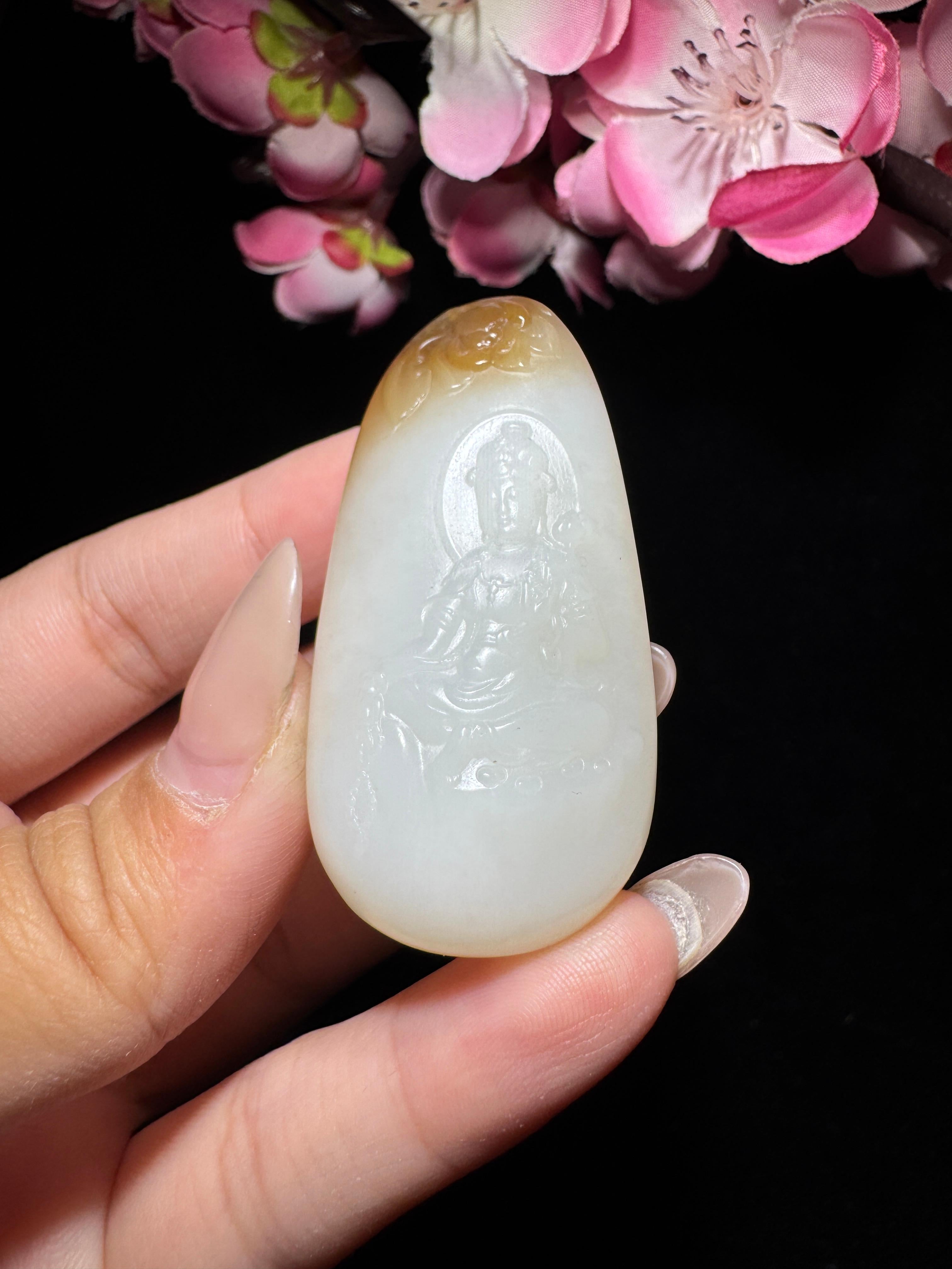 和田玉糖白玉佛公（29.7g）