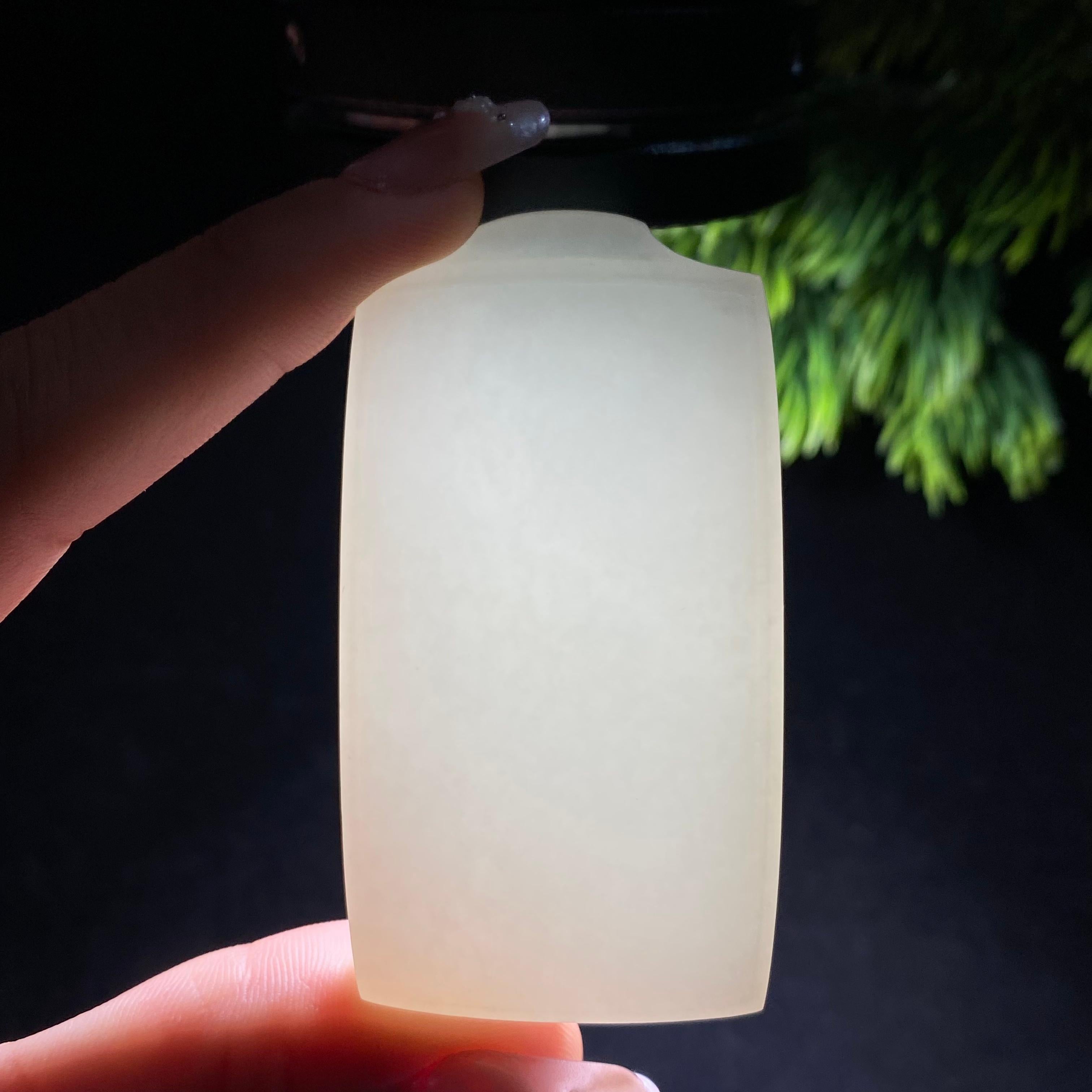 和田玉羊脂白玉无事牌（59.5g）