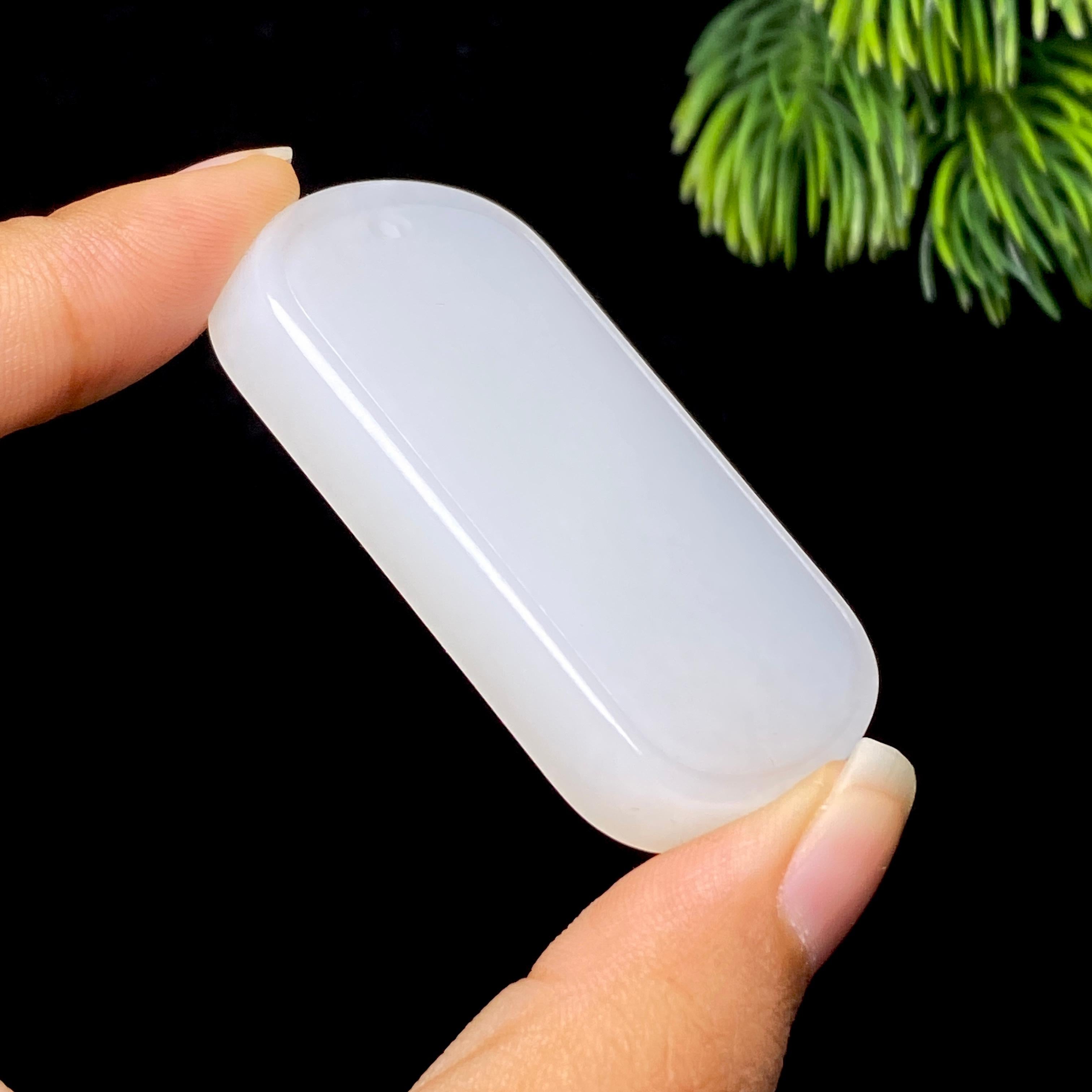 和田玉白玉无事牌（34.8g）
