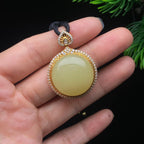 18K金和田黄口吊坠（13.0g）