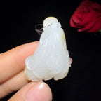 和田玉籽料玉白菜挂件（22.5g）